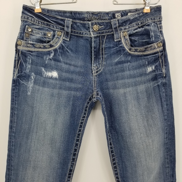 Miss Me Signature Cuffed Floral Skinny Jeans - Picture 7 of 11